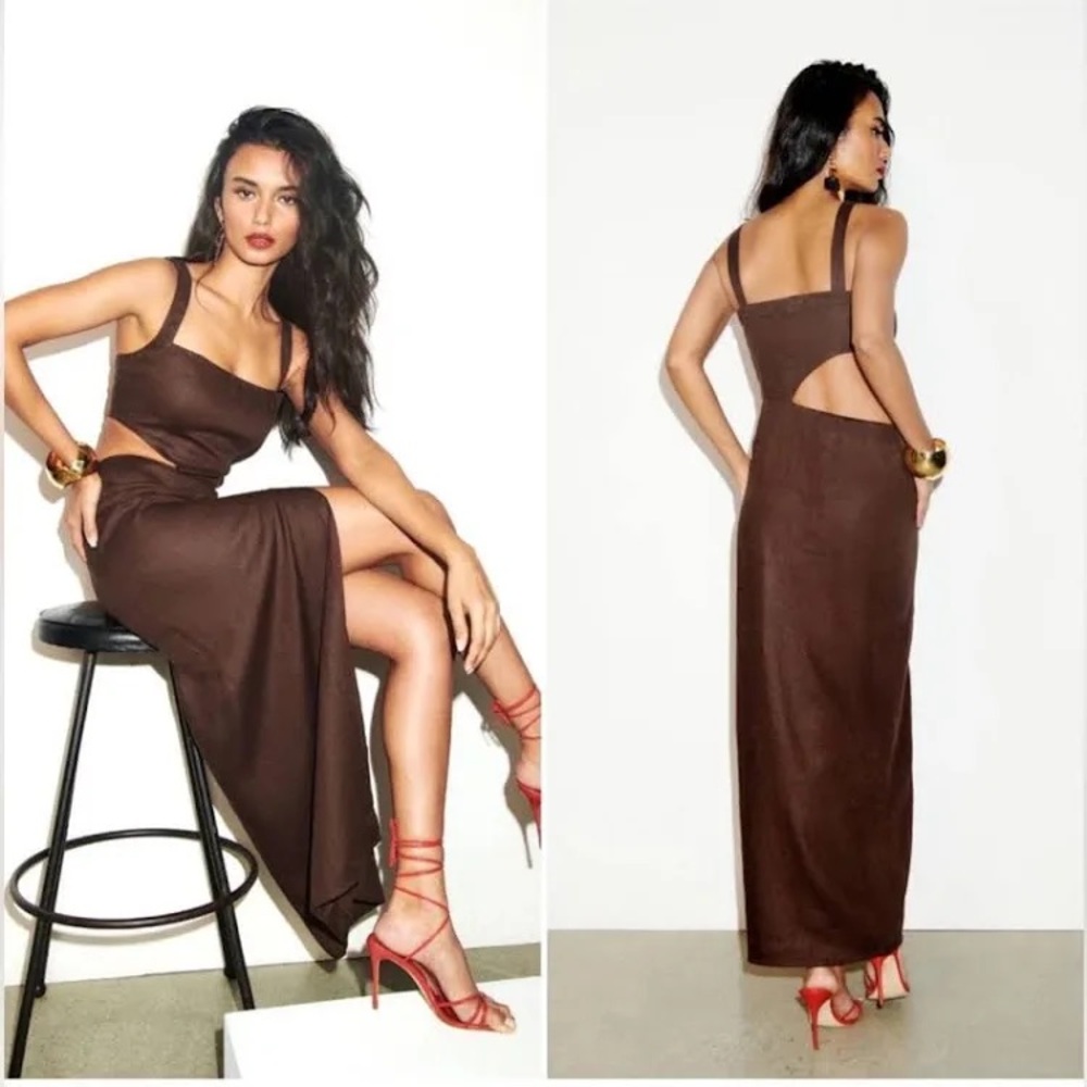 Reformation Brown linen Dress